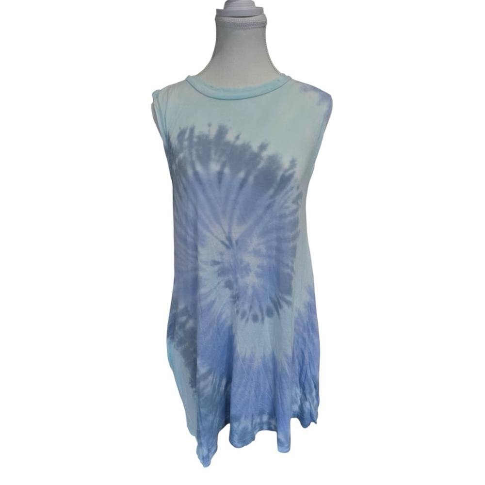 Ocean Drive Tie-Dye Loose Cover Up Dress with Pockets Size Large